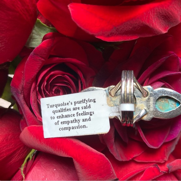 Turquoise and Silver Women's Ring Size 9 - Picture 3 of 8